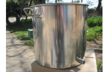 Olla de 100 litros con manguito de 1/2" Olla de 100 litros con manguito de 1/2"