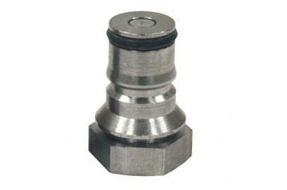 Valvula acero inox. salida liquidos para barril cornelius