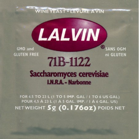 Levadura Lalvin 71B, 5 gr.