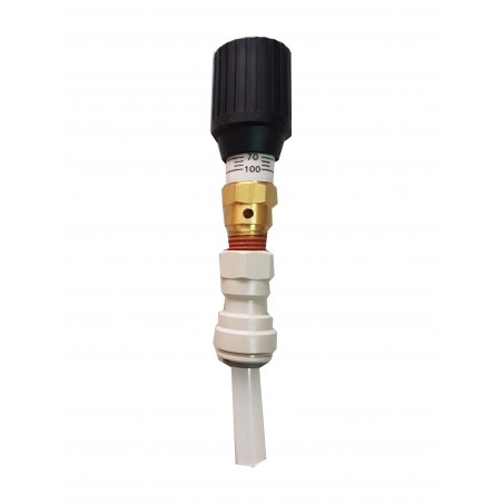 Válvula de regulacion de presion ajustable con adaptador a manguera de 3/8"