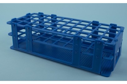 Gradilla PP Azul, 60 tubos de 16 mm